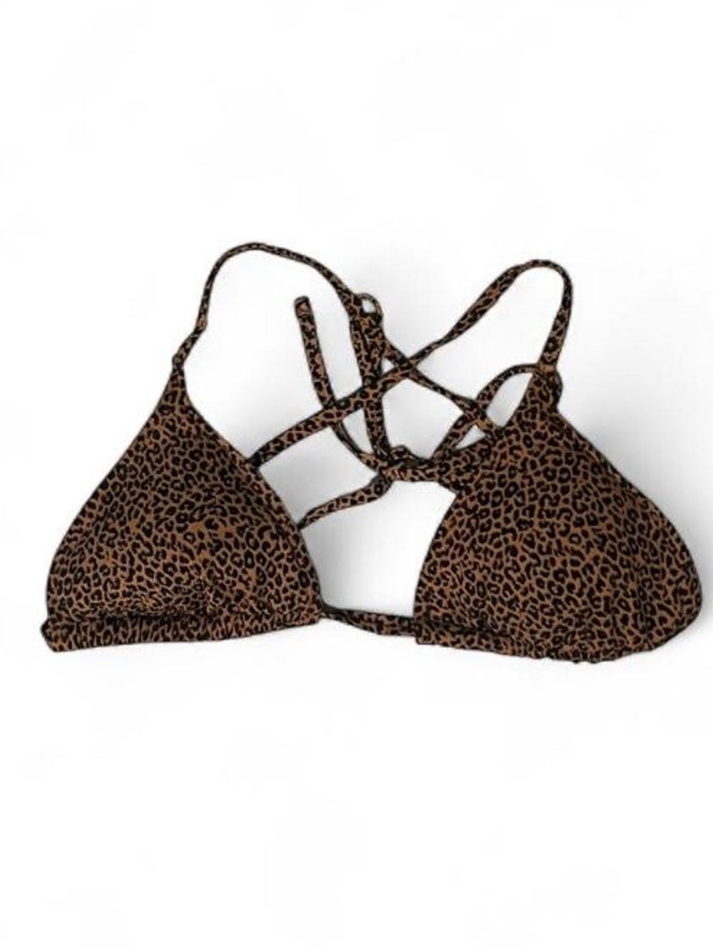 Xhilaration brown leopard print bikini top